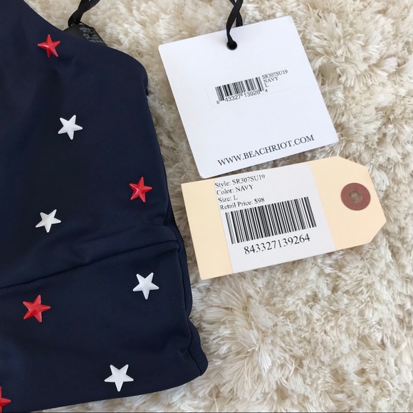 Beach Riot Bandier Bowie Navy Star Top - Picture 8 of 11